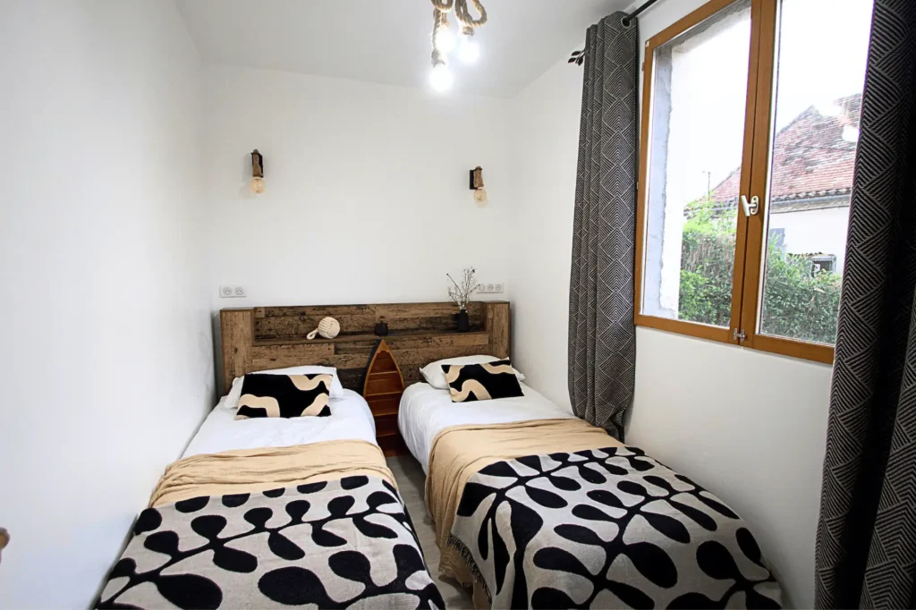 Chambre lits simples location de vacances en dordogne